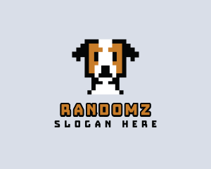 Pixelated Dog Puppy logo