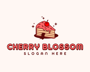  Cherry Cake Slice logo design