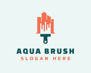 Paint Brush Buildings logo design