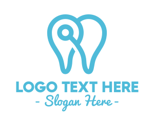 Modern Tooth Outline logo design
