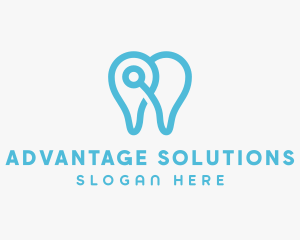 Modern Tooth Outline logo design