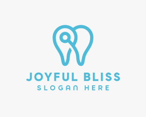 Modern Tooth Outline logo design