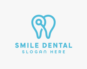 Modern Tooth Outline logo design