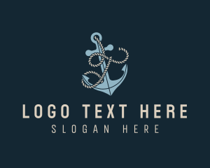 Sailing Anchor Rope Letter T logo