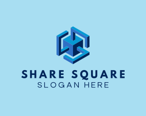 Square Cube Box logo design