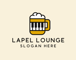 Beer Piano Music Bar  logo design