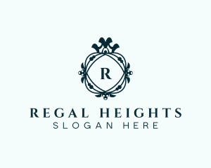 Regal Crown Wreath logo design