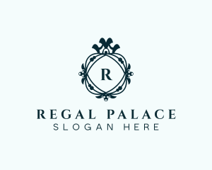 Regal Crown Wreath logo design