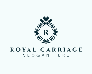 Regal Crown Wreath logo design