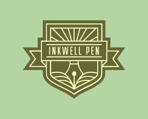 Fountain Pen Shield Publishing logo design