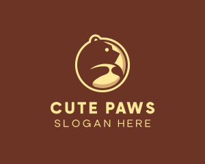 Round Cute Bear logo design