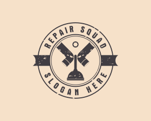 Retro Plumbing Repair logo design