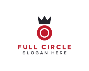 Circle Target Crown logo design