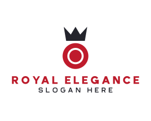 Circle Target Crown logo design