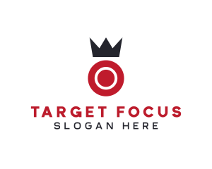 Circle Target Crown logo design