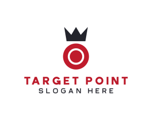 Circle Target Crown logo design