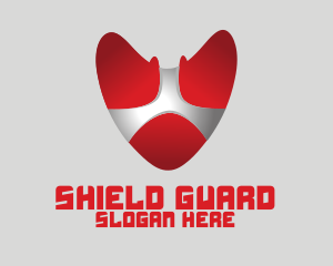 Red Heart Shield logo design