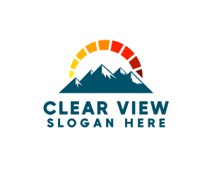 Mountain Sun Gauge logo design