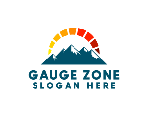 Mountain Sun Gauge logo design