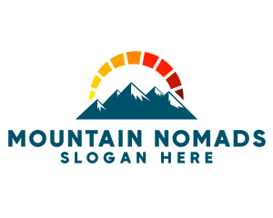 Mountain Sun Gauge logo design