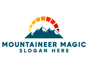 Mountain Sun Gauge logo design