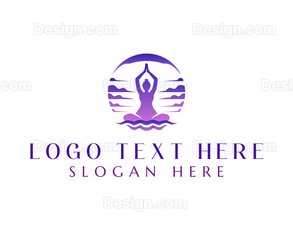 Yoga Meditation Wellness Logo