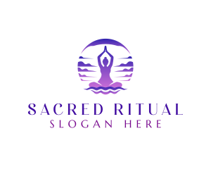 Yoga Meditation Wellness logo design