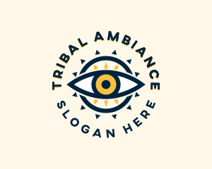 Sun Tribal Eye logo design