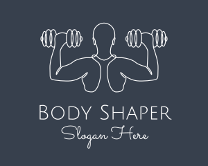 Minimalist Body Builder logo design