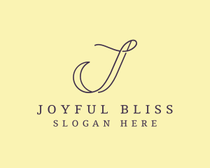 Elegant Wedding Planner Letter J logo design