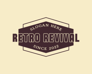 Retro Hexagon Firm logo design