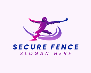 Athlete Fencing Sports logo