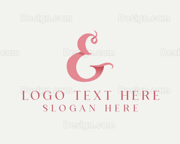 Pink Feminine Ampersand Logo