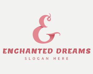 Pink Feminine Ampersand  logo design