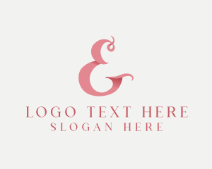 Pink Feminine Ampersand  logo