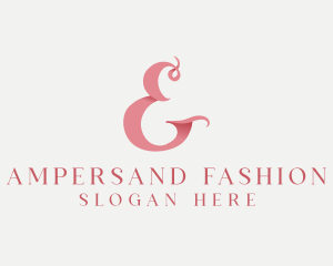 Pink Feminine Ampersand  logo design