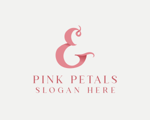 Pink Feminine Ampersand  logo design