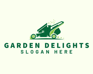 Lawn Mower Home logo design