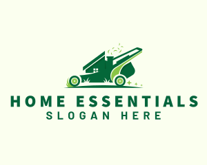 Lawn Mower Home logo design