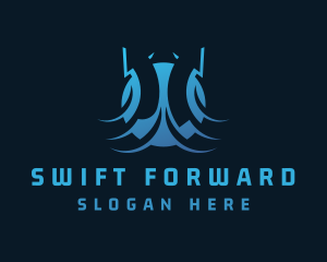 Forwarding Arrow Direction logo design