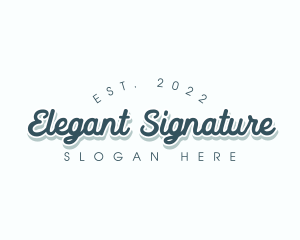 Cursive Retro Lettering logo design