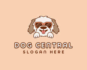 Sunglasses Dog Puppy logo design