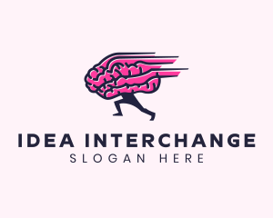 Running Brain Tutorial logo design