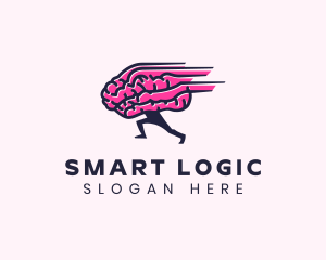 Running Brain Tutorial logo design