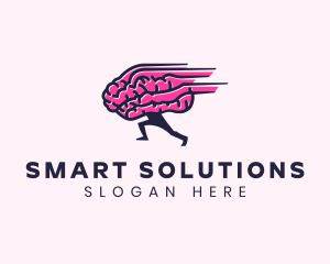 Running Brain Tutorial logo design