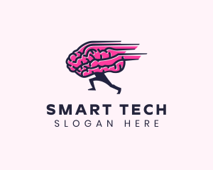 Running Brain Tutorial logo design