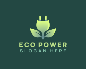 Sustainable Leaf Plug logo design