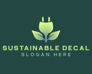 Sustainable Leaf Plug logo design