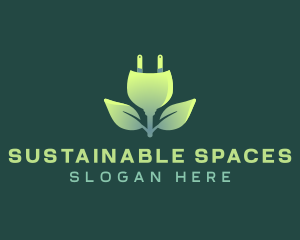 Sustainable Leaf Plug logo design