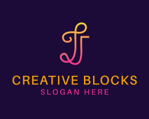 Neon Creative Letter J logo design